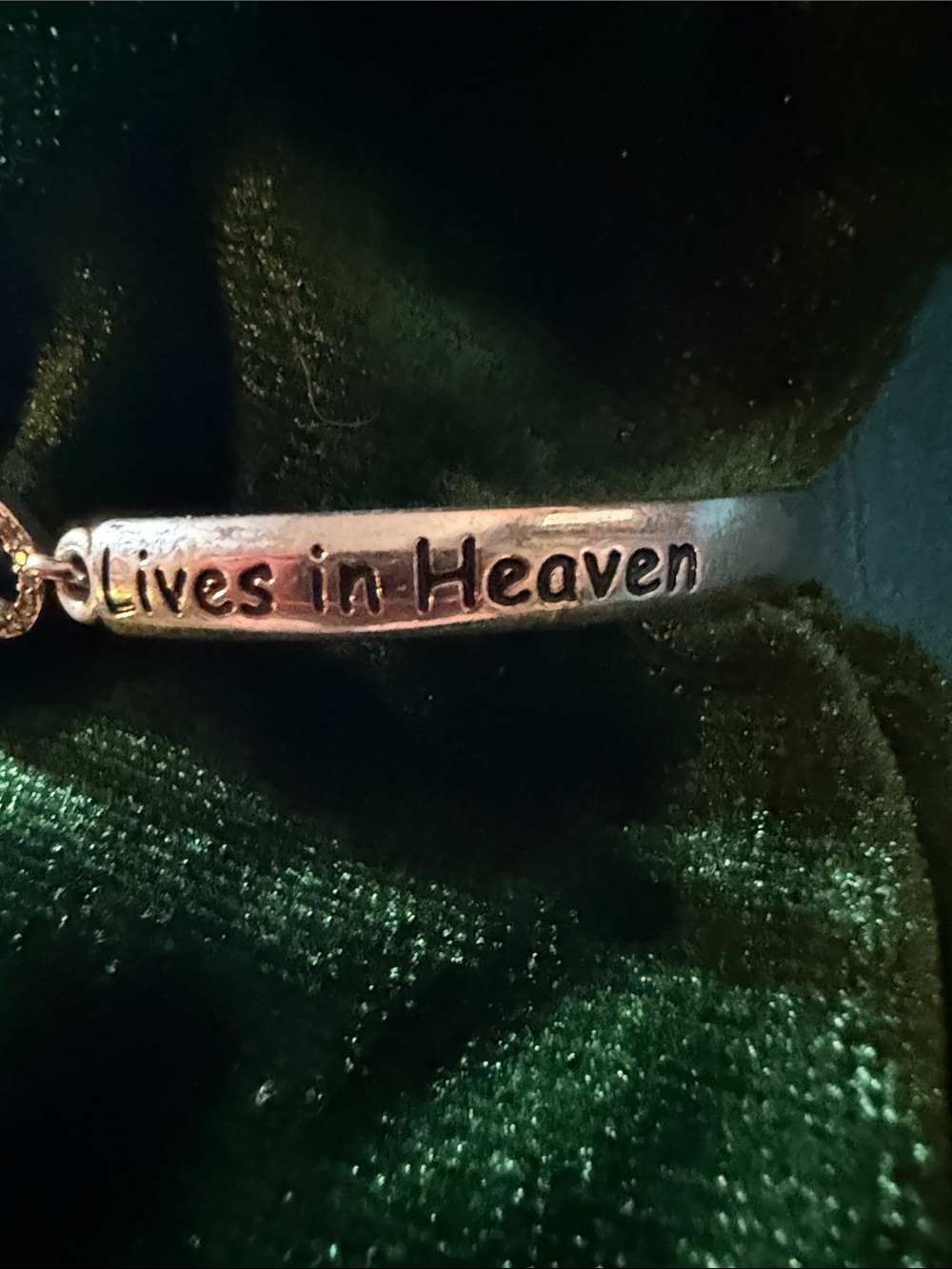 Silver Interlocking Rings Sentiment Bangle - Silver - Picture 3 of 5